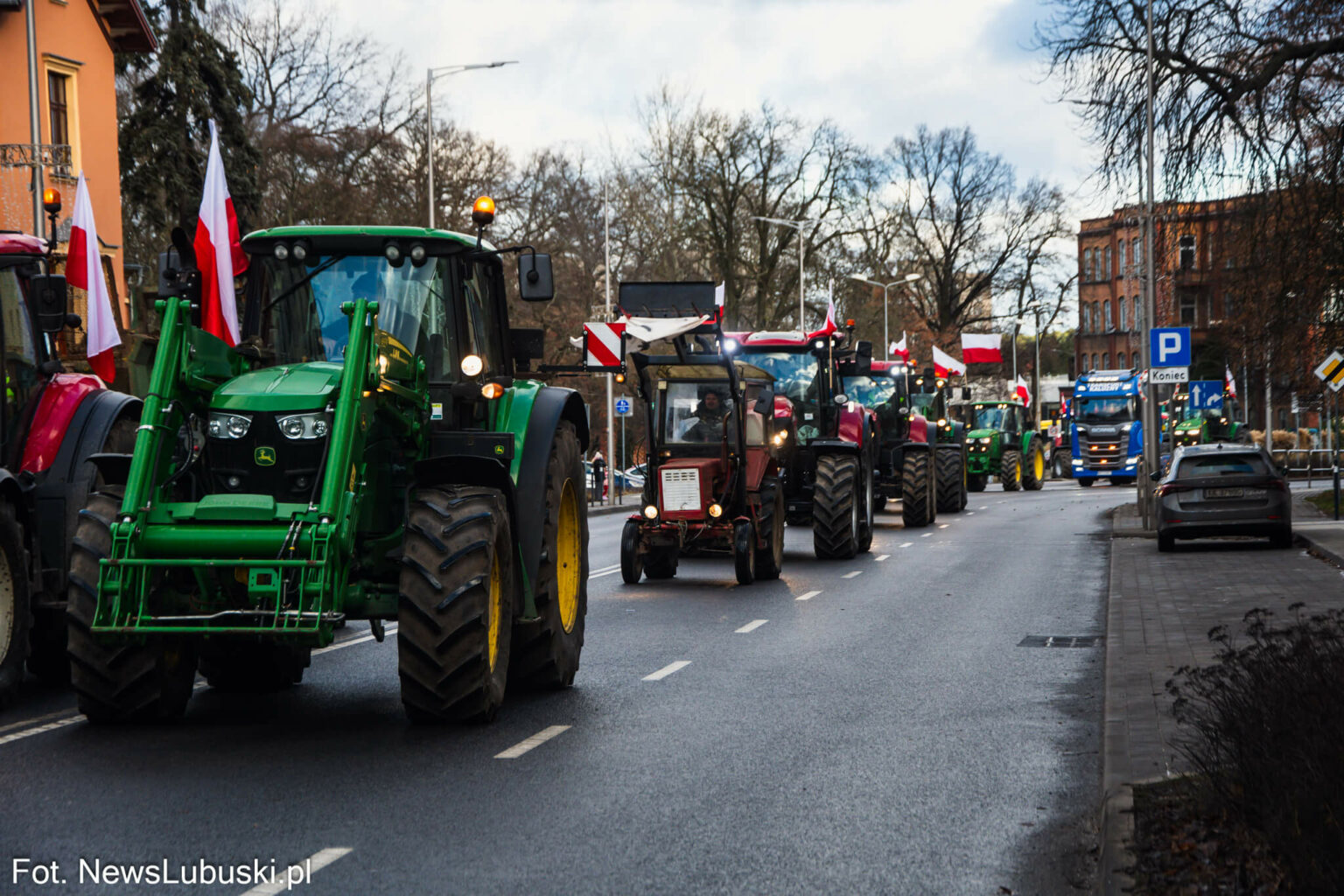 protest rolnik&oacute;w Zielona G&oacute;ra - Mercosur protest