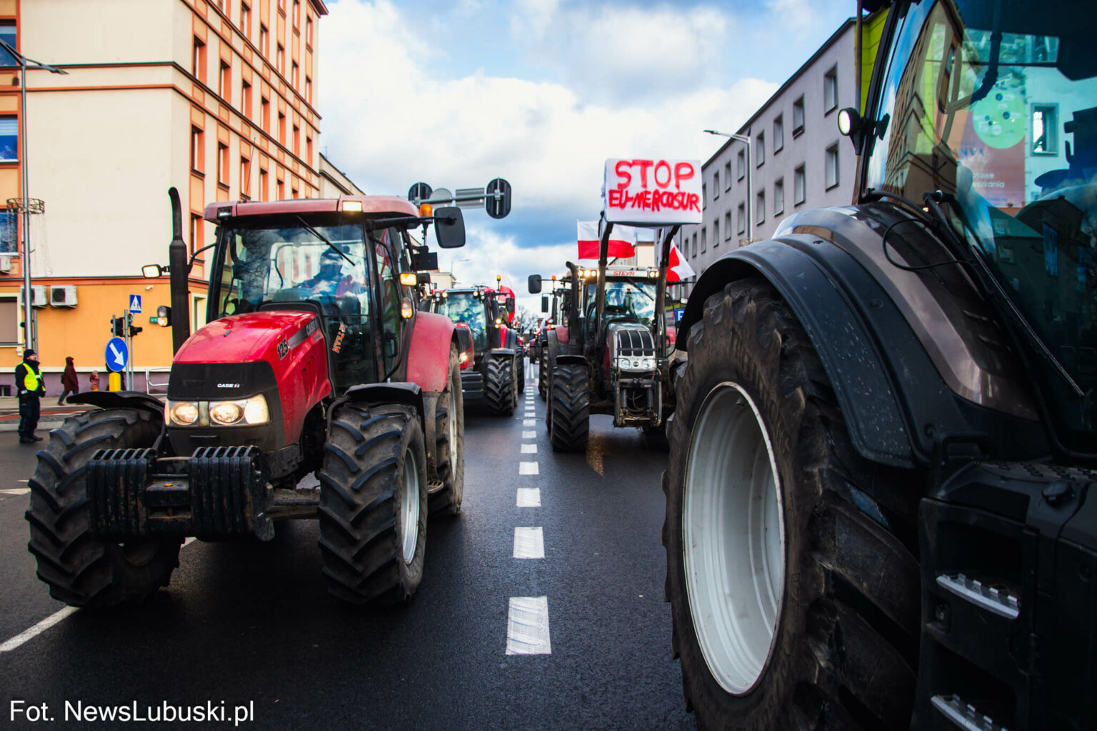 protest rolnik&oacute;w Zielona G&oacute;ra - Mercosur protest