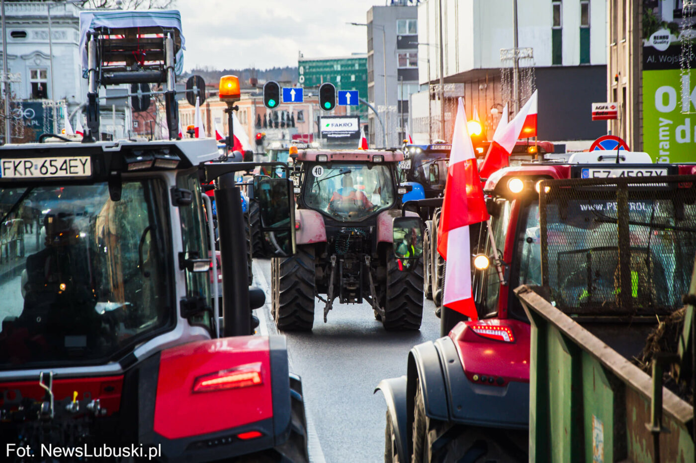 protest rolnik&oacute;w Zielona G&oacute;ra - Mercosur protest