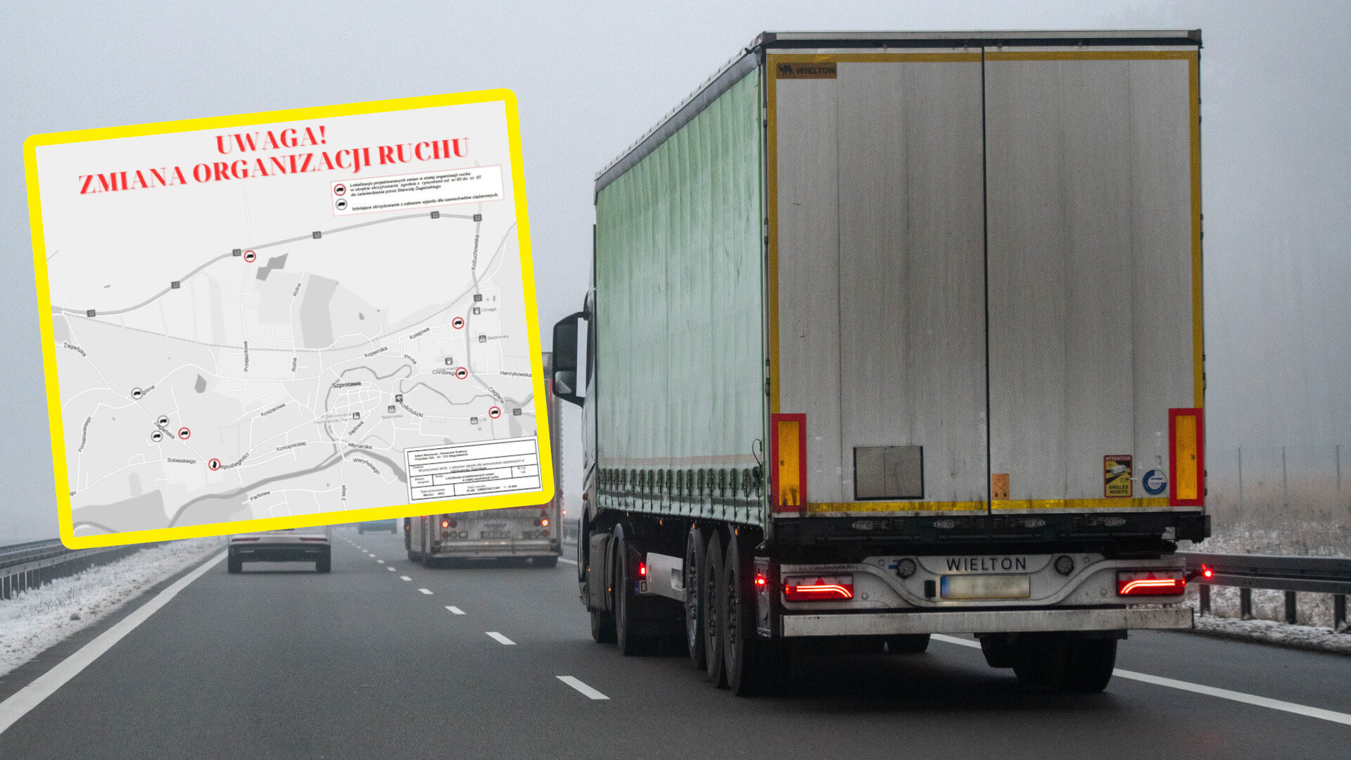 zakaz ciężarówek Szprotawa - zmiana organizacji ruchu Szprotawa
