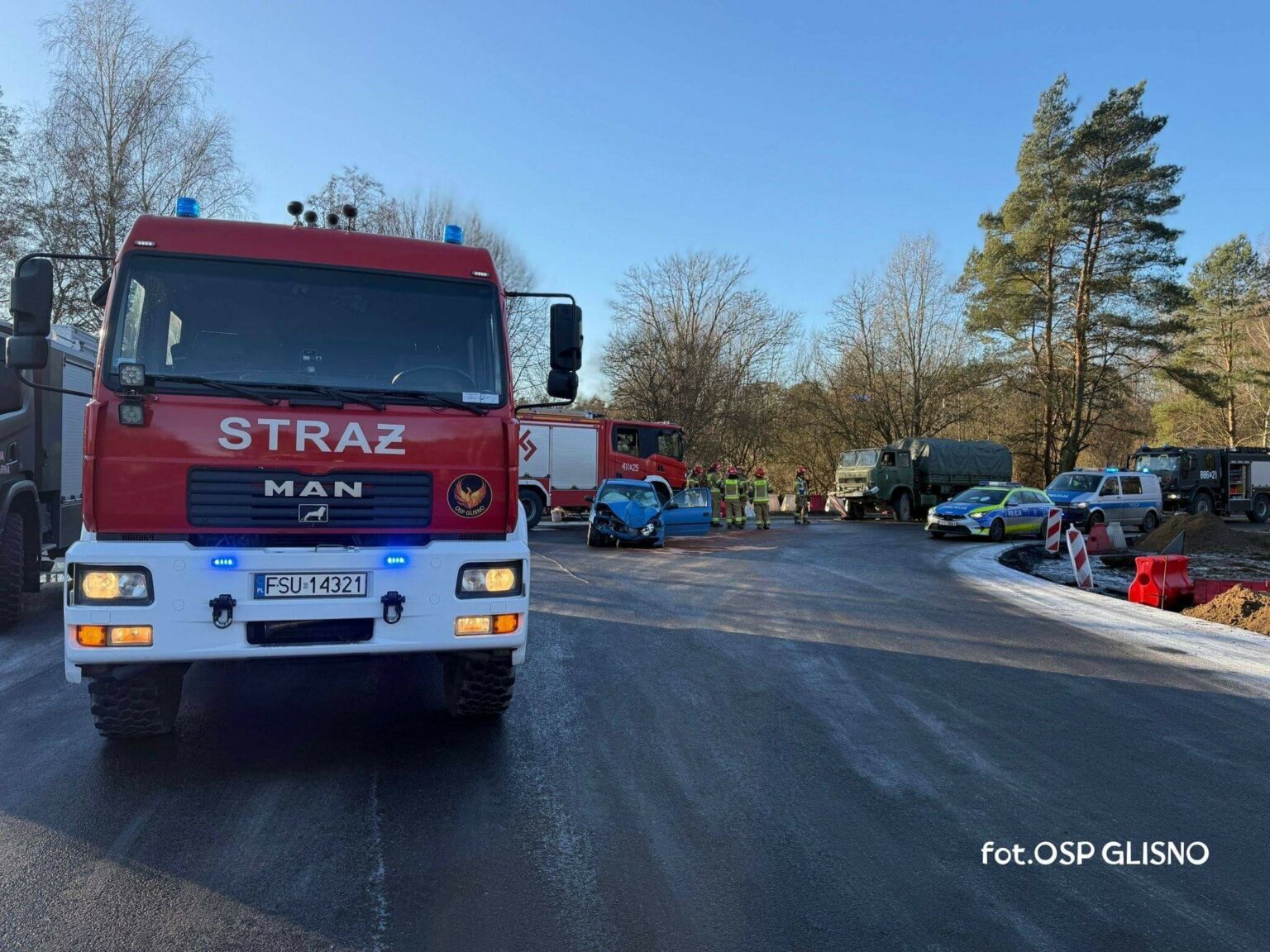 Wypadek na DW137 - Wypadek Wędrzyn. Wypadek ciężar&oacute;wki wojskowej