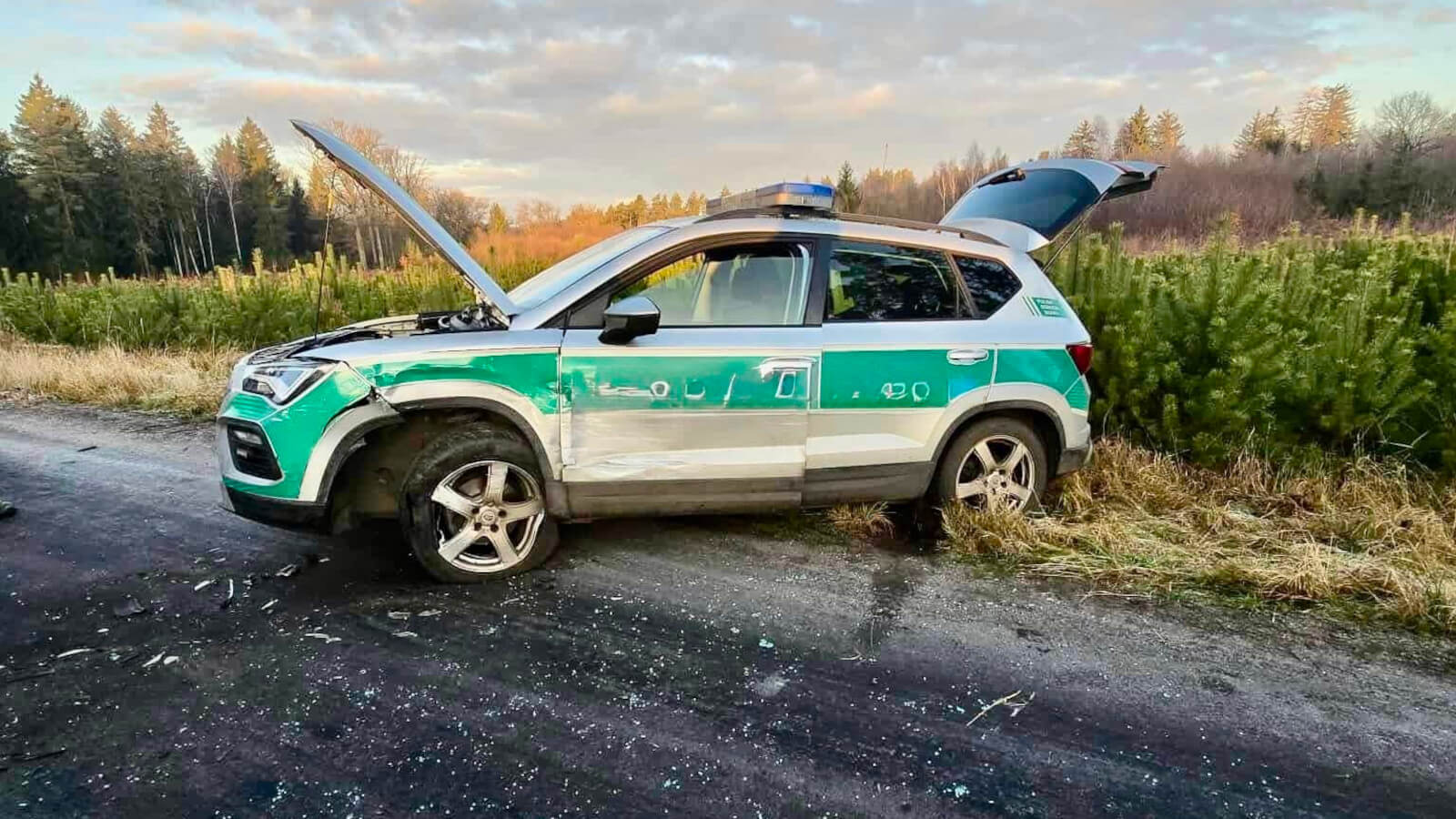 Wypadek Lubsko - Wypadek Dłużek. Straż Graniczna