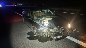 Wypadek na S3 koło Świebodzina. Zderzenie osobówek – z BMW odpadło koło (ZDJĘCIA)