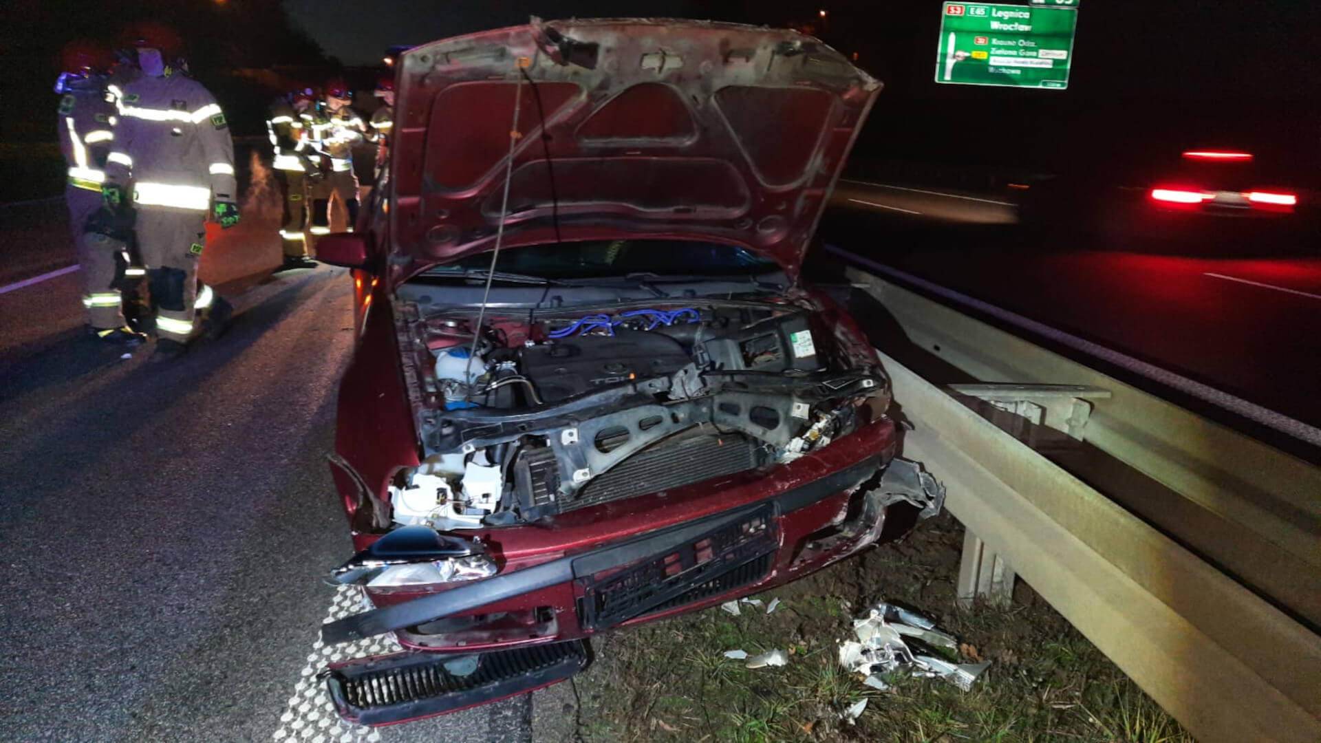 Wypadek na S3 - Wypadek Zielona Góra