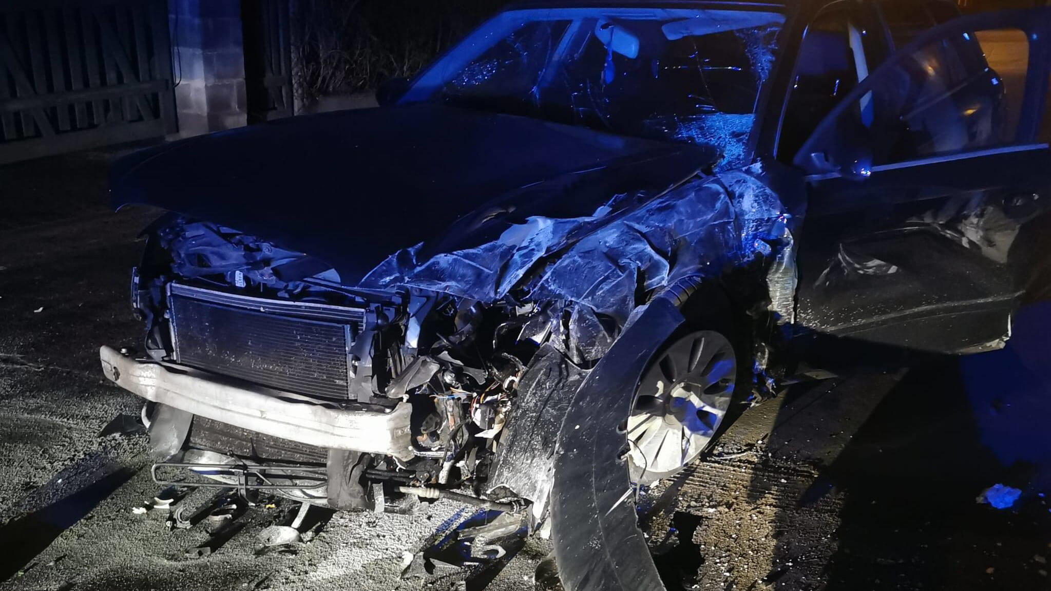 Wypadek Sulechów - Wypadek Smolno Wielkie. Auto uderzyło w sklep