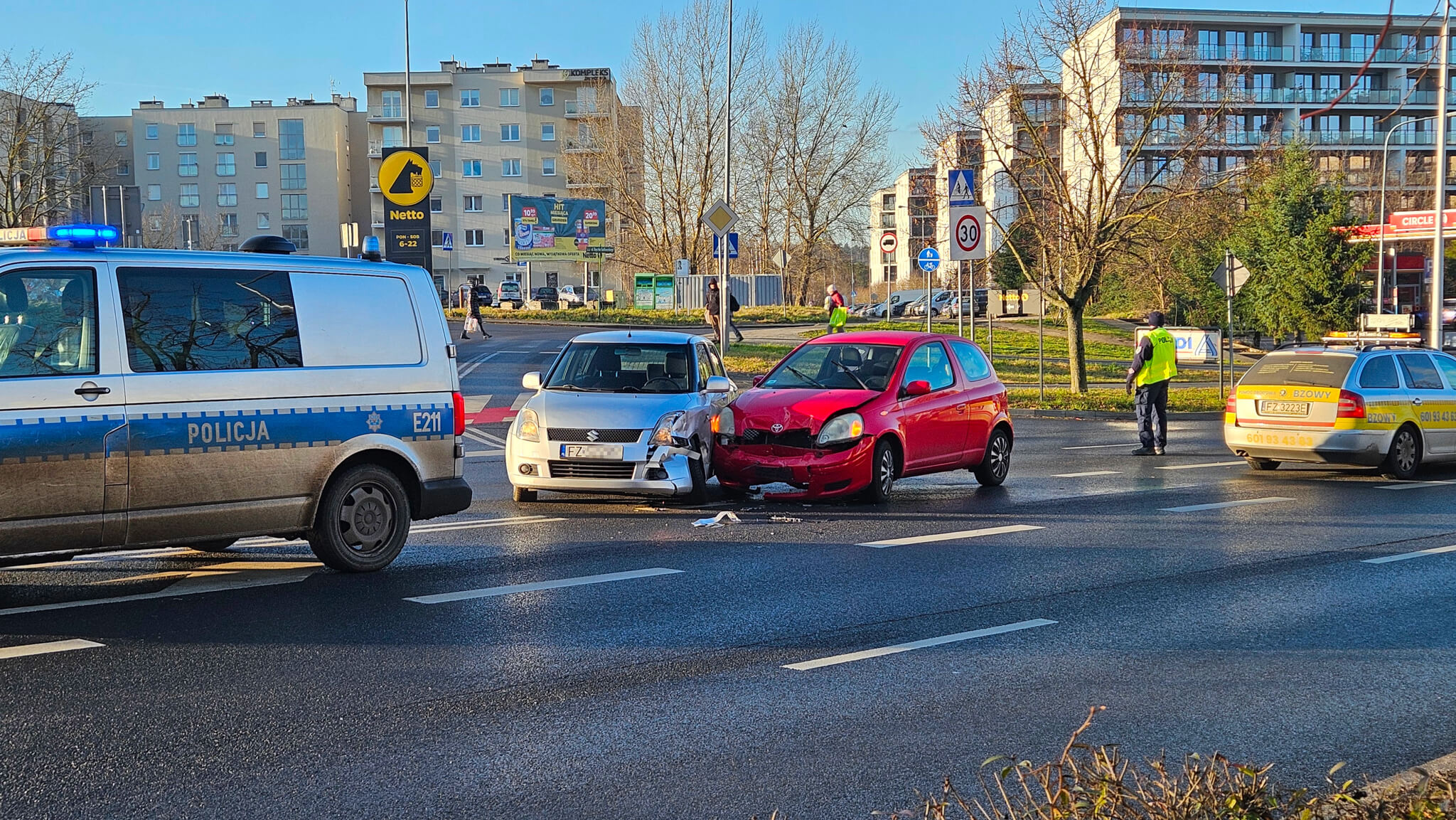 Wypadek Zielona Góra - kolizja Zielona Góra