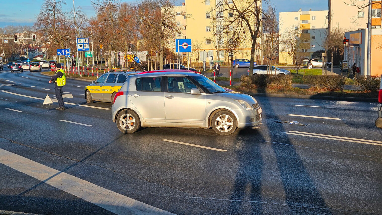 Wypadek Zielona G&oacute;ra - kolizja Zielona G&oacute;ra