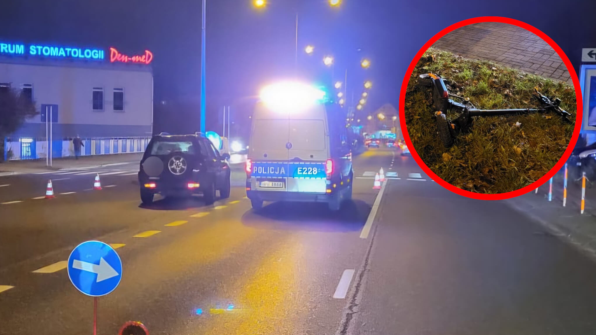 Wypadek Zielona Góra Łużycka - Potrącenie Zielona Góra