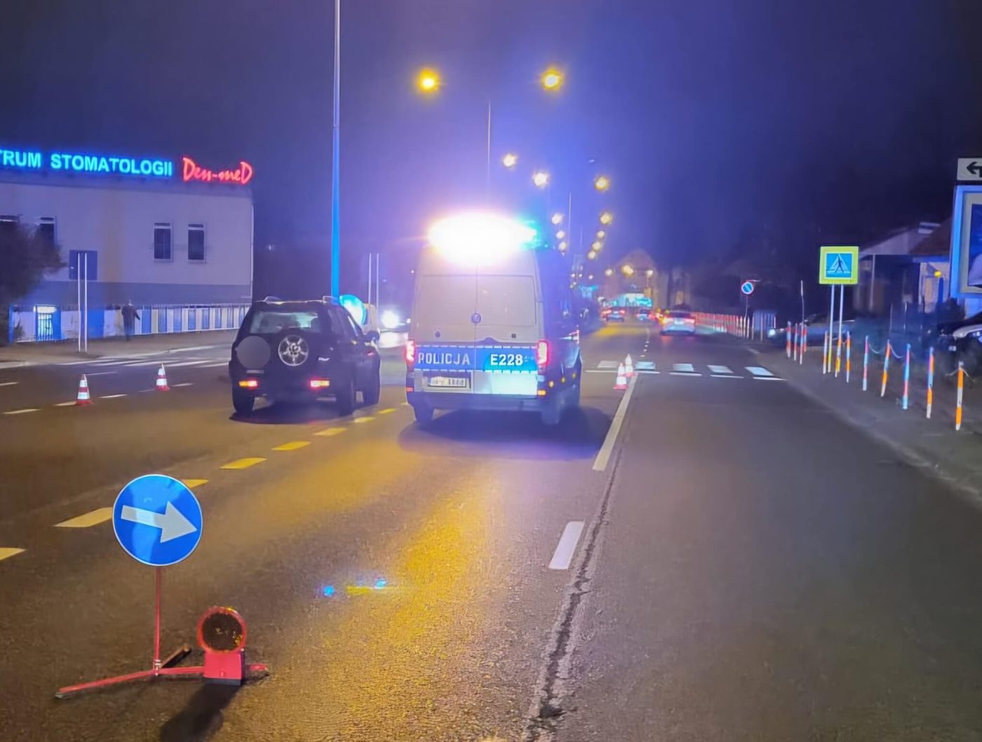 Wypadek Zielona Góra Łużycka - Potrącenie Zielona Góra