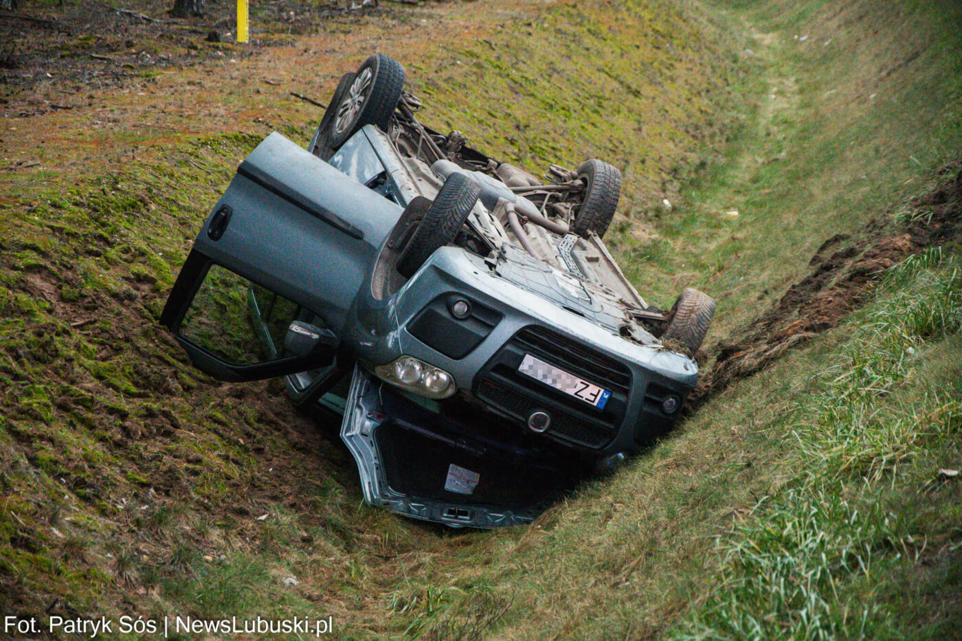Wypadek Zielona G&oacute;ra - Południowa Obwodnica Zielonej G&oacute;ry