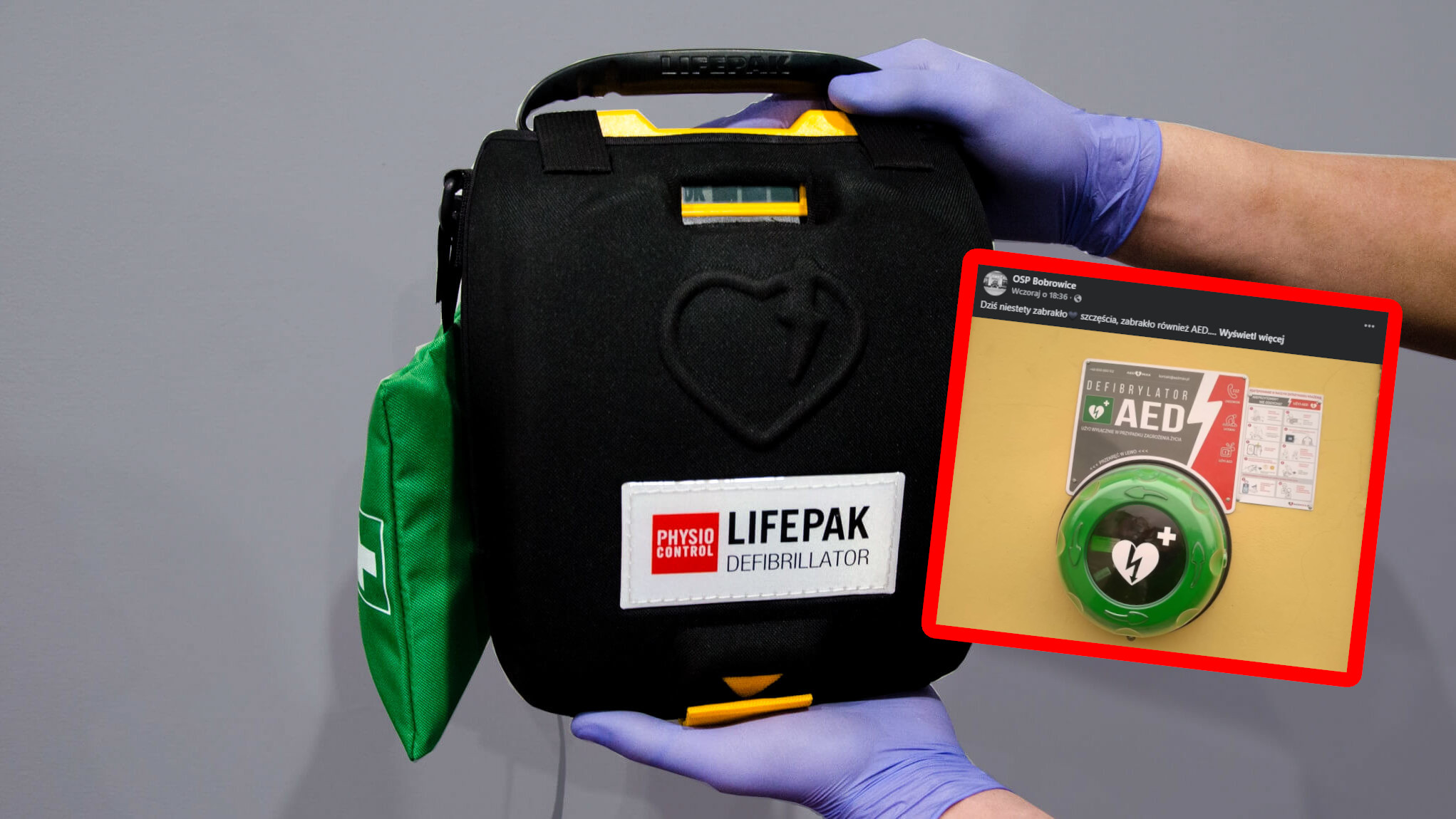 zabrakło AED Krosno Odrzańskie - apel strażaków o AED