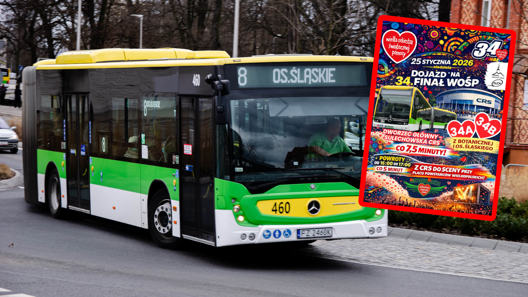 bezpłatne autobusy WOŚP Zielona Góra - MZK Zielona Góra