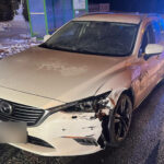 pijany kierowca Zielona Góra - rozbity samochód