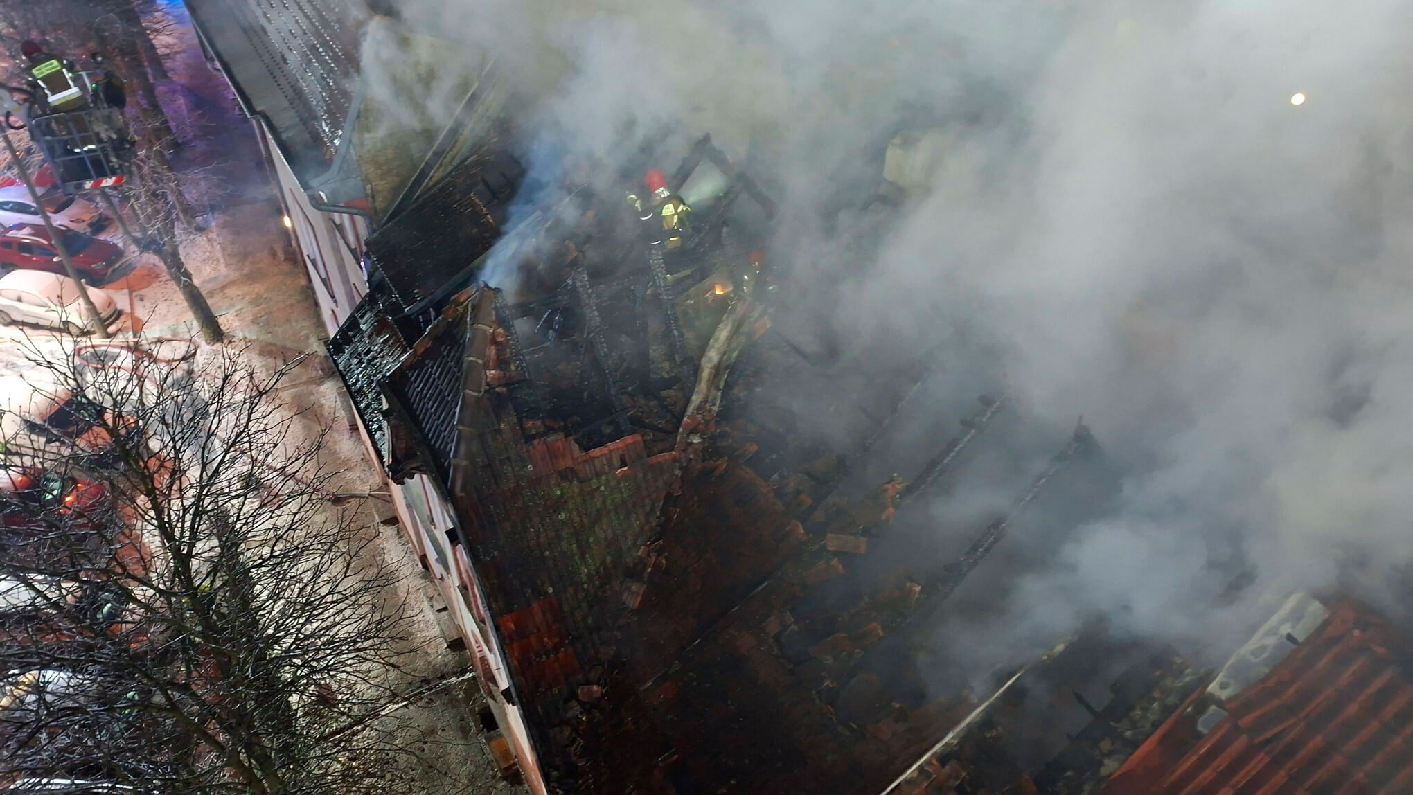 pożar Gorzów Wielkopolski - pożar kamienicy Gorzów Fabryczna