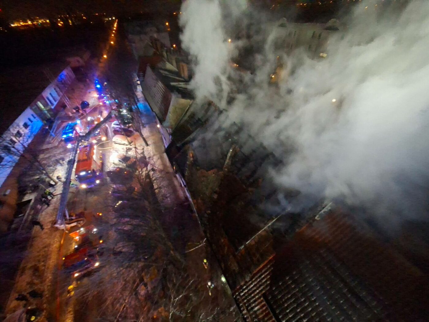 pożar Gorz&oacute;w Wielkopolski - pożar kamienicy Gorz&oacute;w Fabryczna