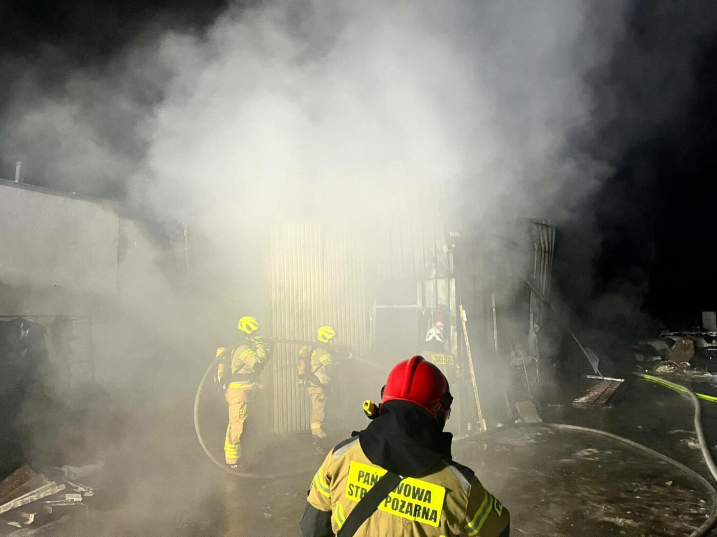 Pożar Słubice - Pożar hali magazynowej