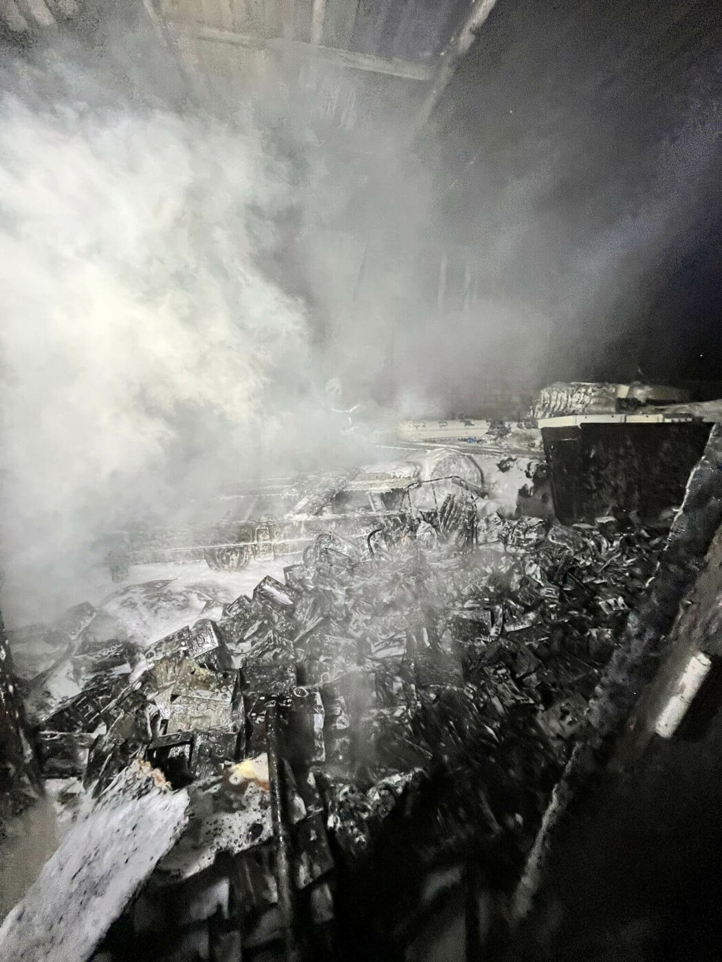 Pożar Słubice - Pożar hali magazynowej