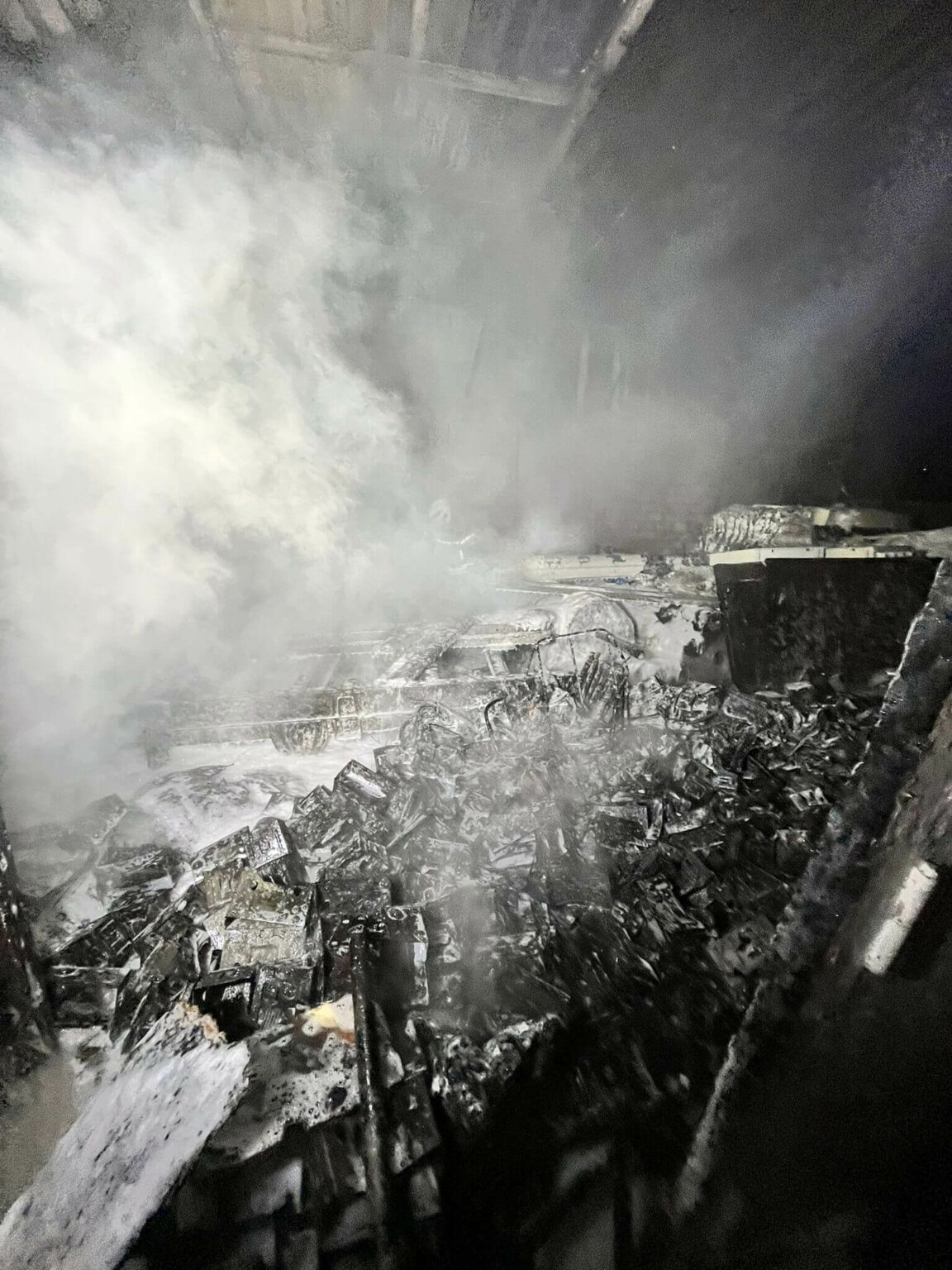 Pożar Słubice - Pożar hali magazynowej