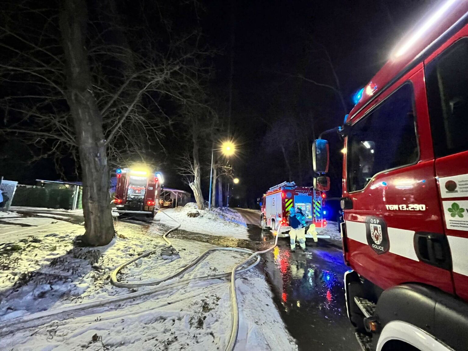 Pożar Słubice - Pożar hali magazynowej