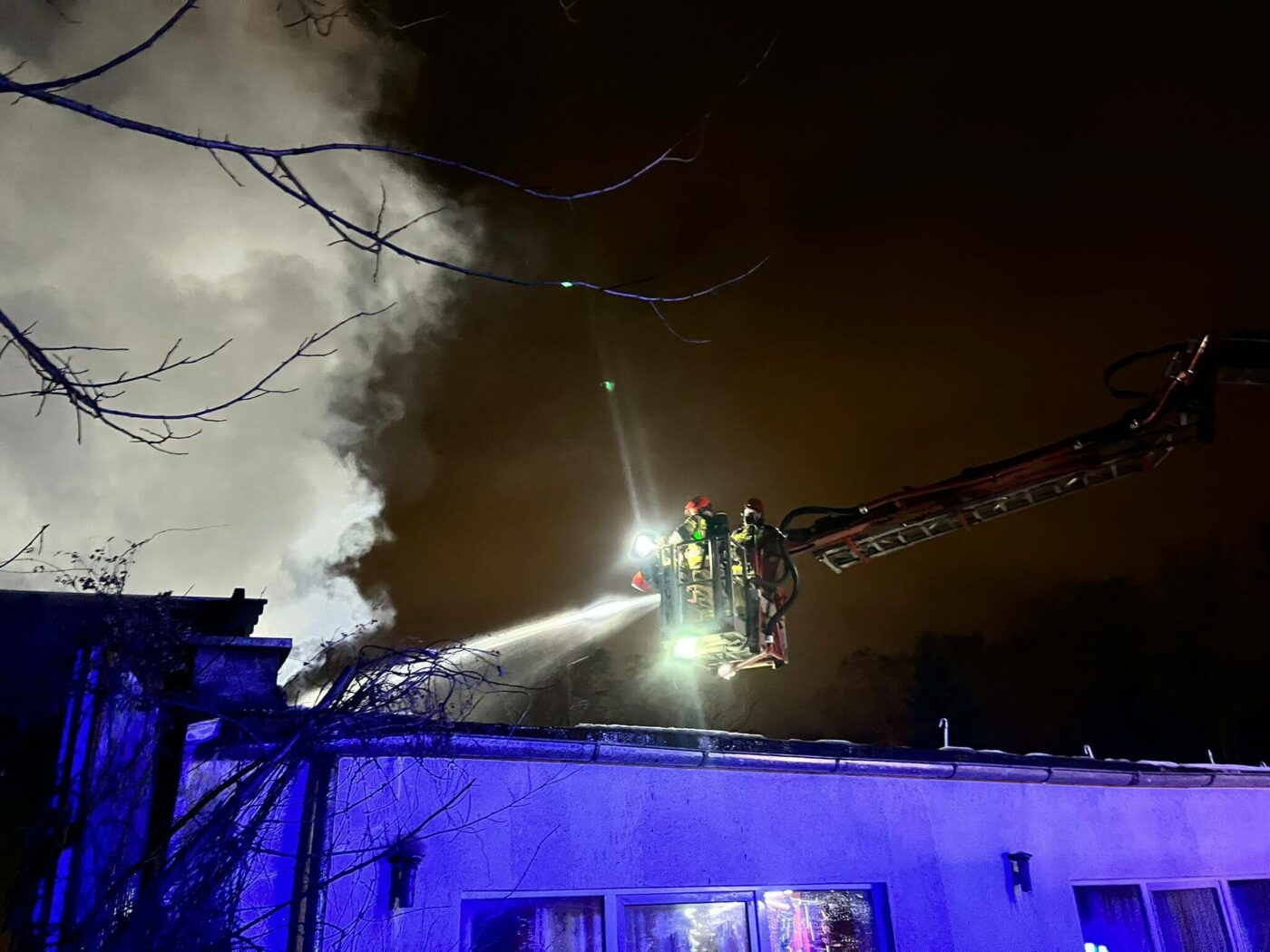 Pożar Słubice - Pożar hali magazynowej