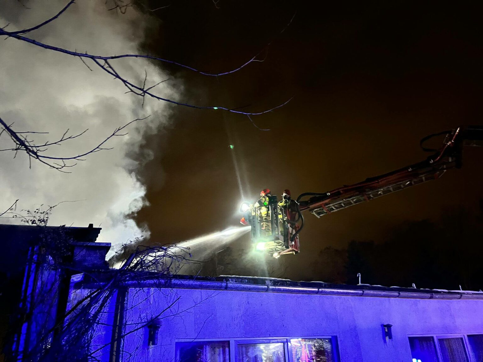 Pożar Słubice - Pożar hali magazynowej