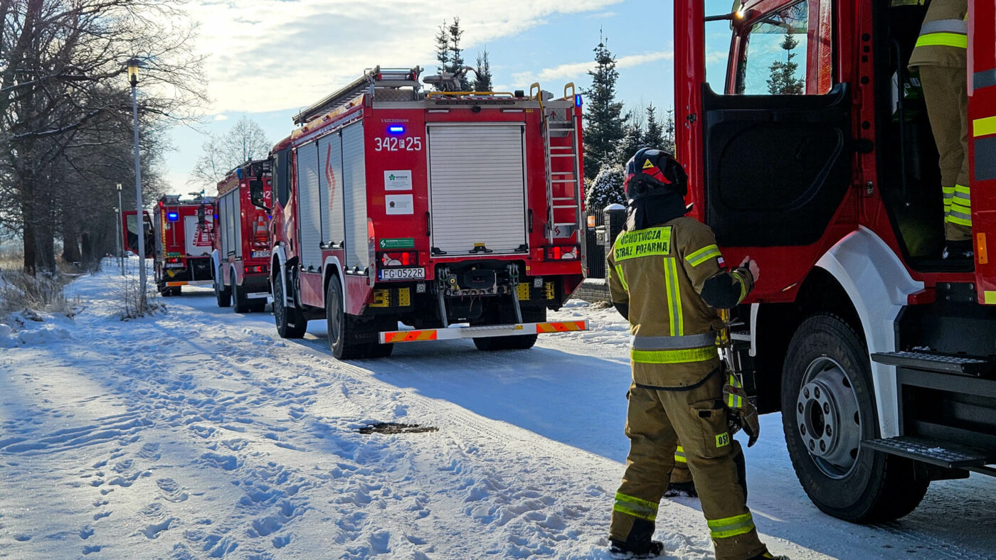 Pożar Zielona G&oacute;ra Zatonie - Pożar fotowoltaiki