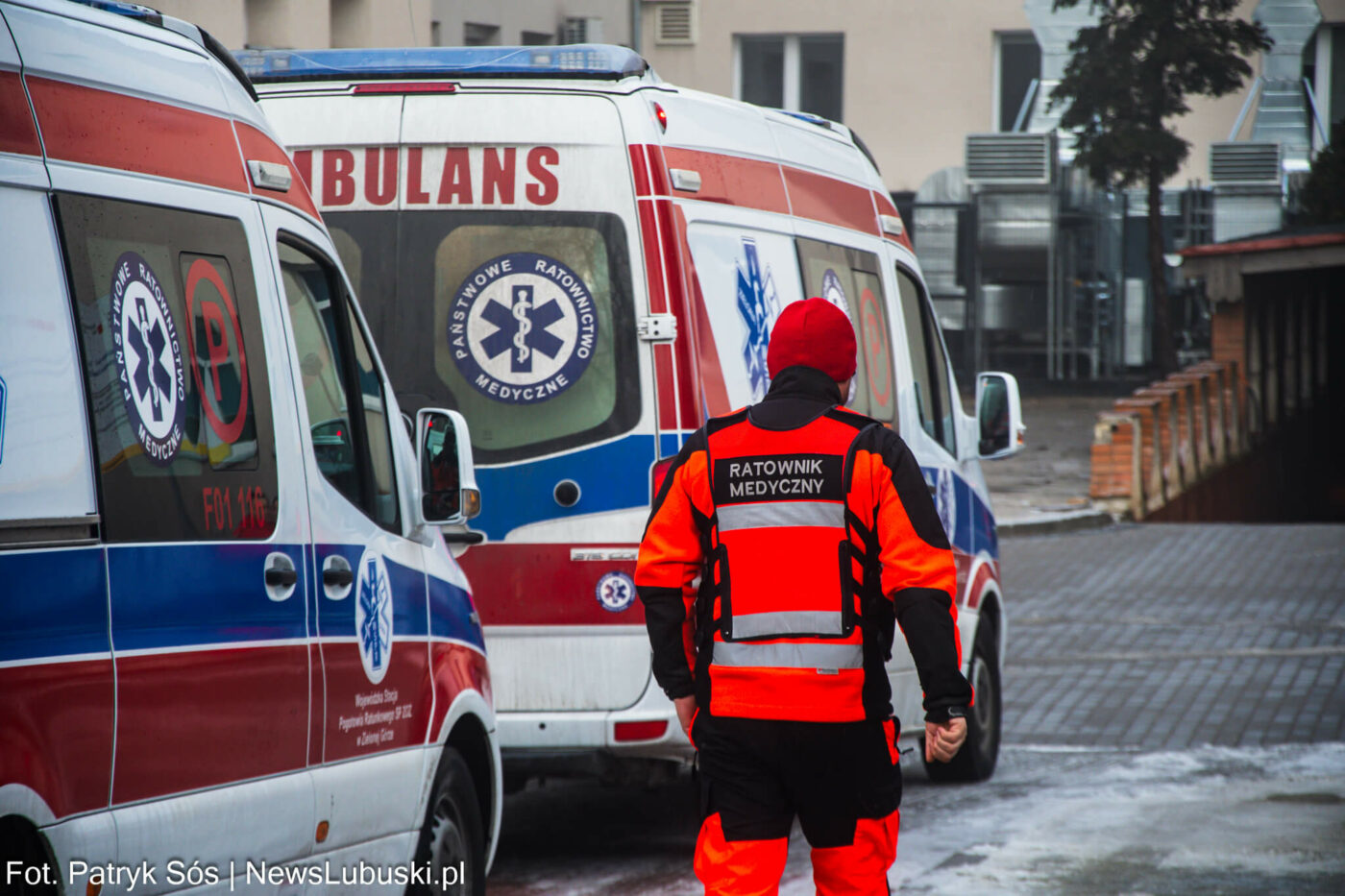 SOR Zielona G&oacute;ra - gołoledź Zielona G&oacute;ra. interwencje pogotowia