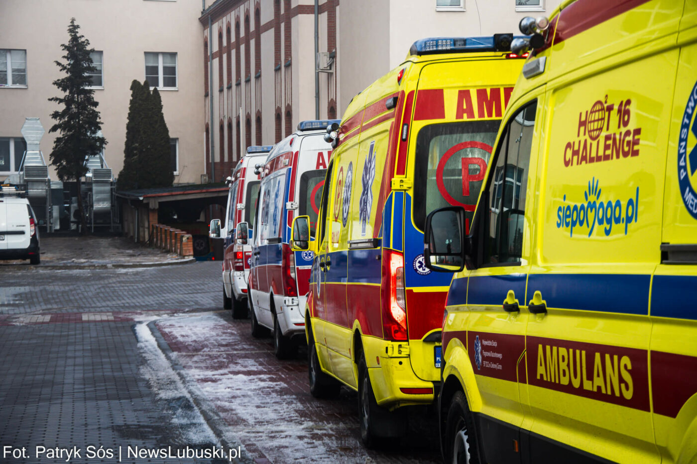 SOR Zielona G&oacute;ra - gołoledź Zielona G&oacute;ra. interwencje pogotowia