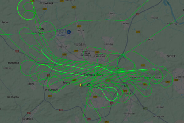 tajemniczy samolot Zielona Góra - inspekcja sieci ciepłowniczej
