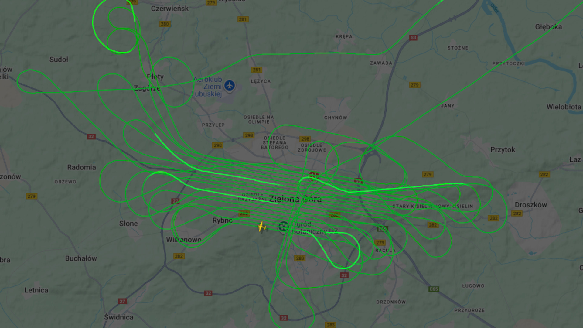 tajemniczy samolot Zielona Góra - inspekcja sieci ciepłowniczej