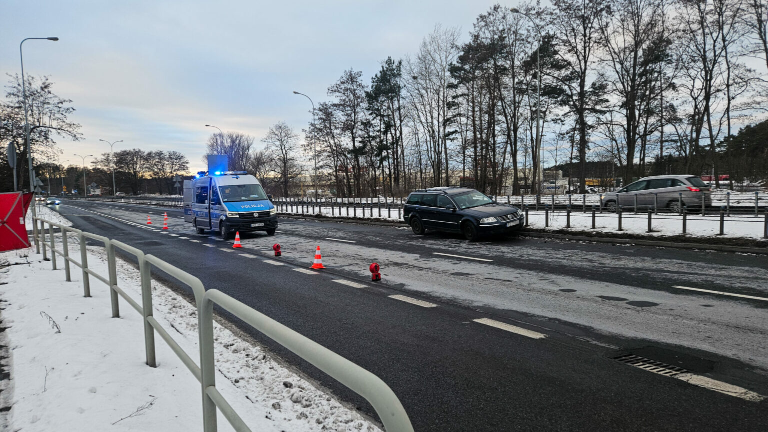 Śmiertelny wypadek Zielona G&oacute;ra Trasa P&oacute;łnocna