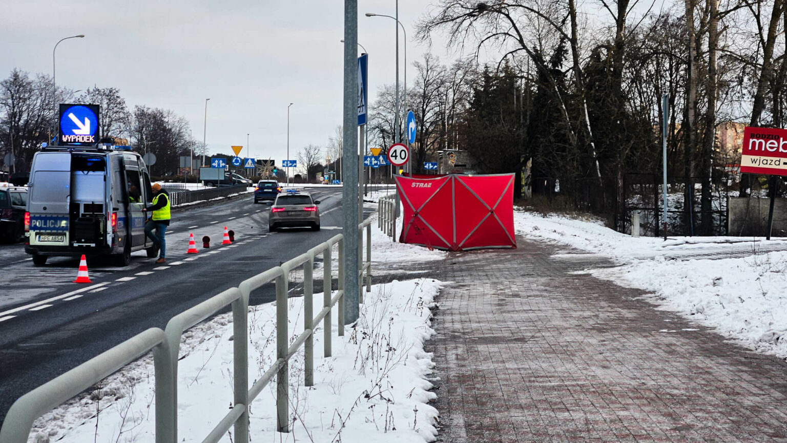Śmiertelny wypadek Zielona G&oacute;ra Trasa P&oacute;łnocna