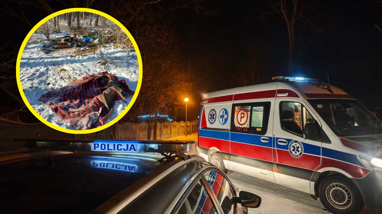 spał na mrozie koło Sulechowa - interwencja policji Sulechów