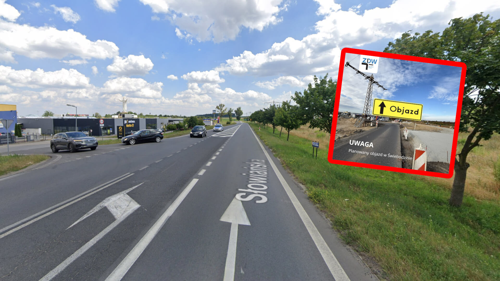 zamknięcie ulicy w Świebodzinie - objazdy Świebodzin