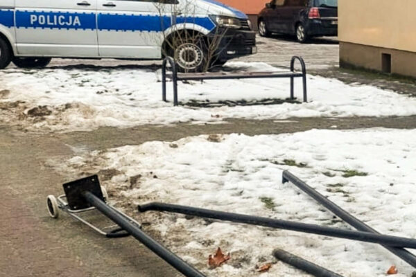 kradzież słupów oświetleniowych - Strzelce Krajeńskie policja