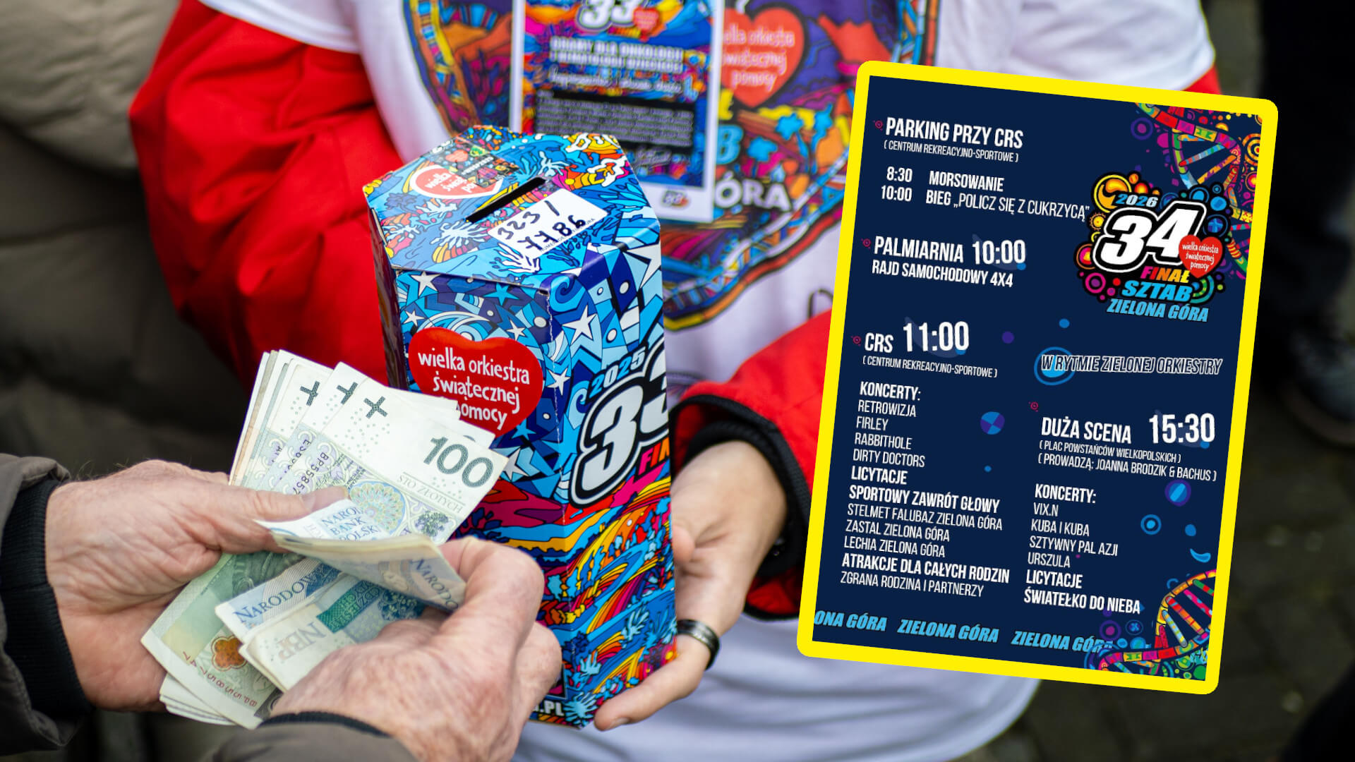 WOŚP Zielona Góra 2026 - program koncerty WOŚP Zielona Góra