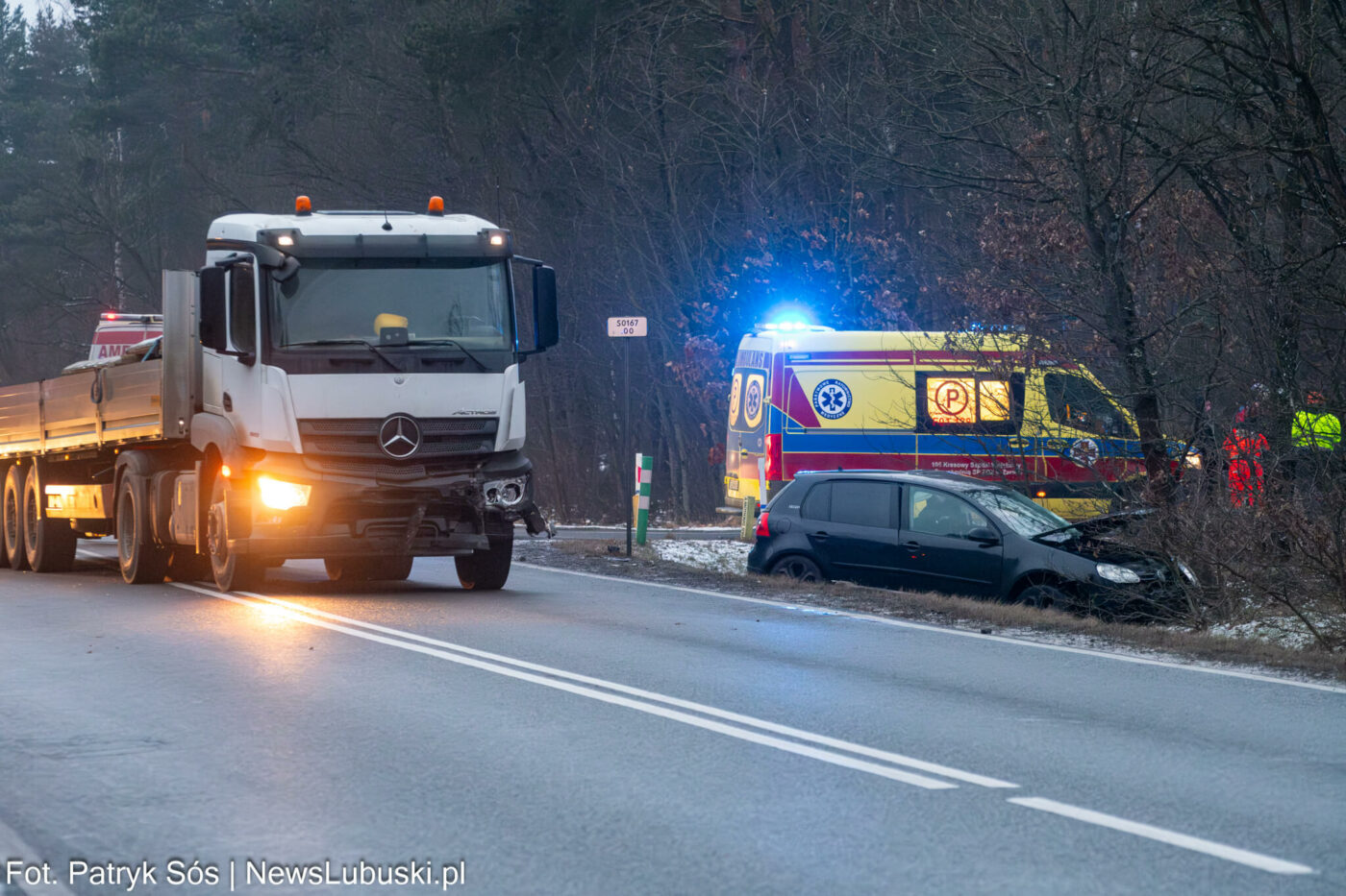 Wypadek na DK27 - Wypadek Nowogr&oacute;d Bobrzański. Wypadek Zielona G&oacute;ra