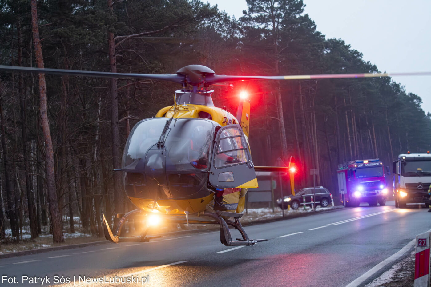 Wypadek na DK27 - Wypadek Nowogr&oacute;d Bobrzański. Wypadek Zielona G&oacute;ra