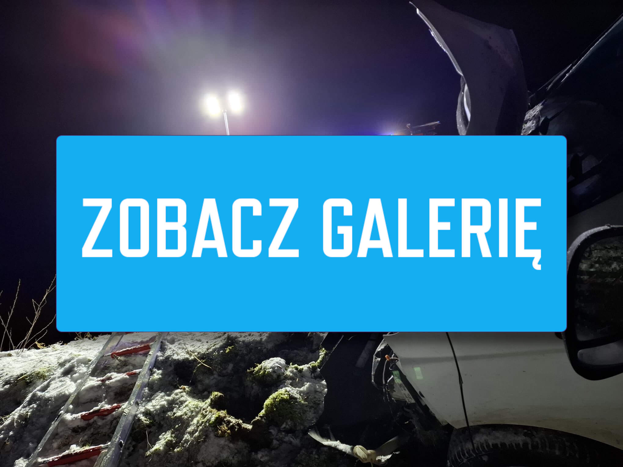Groźny wypadek w Rzepinie. Dachował bus z butlami z gazem Wypadek Rzepin - dachowanie busa butle z gazem
