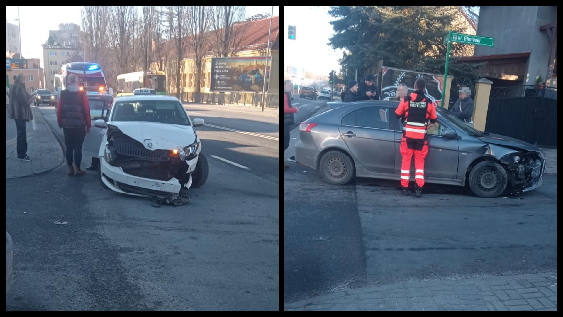 Kolizja Zielona Góra - Wypadek Zielona Góra