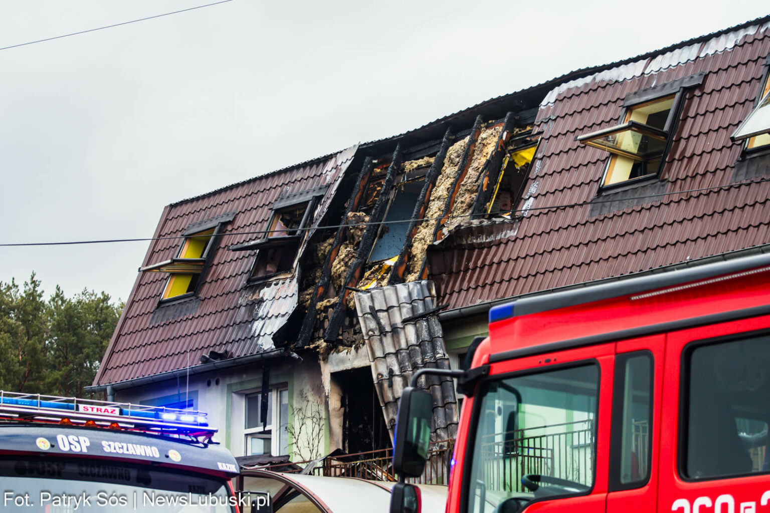 tragiczny pożar DPS Szczawno - ewakuacja DPS Szczawno akcja medyczna