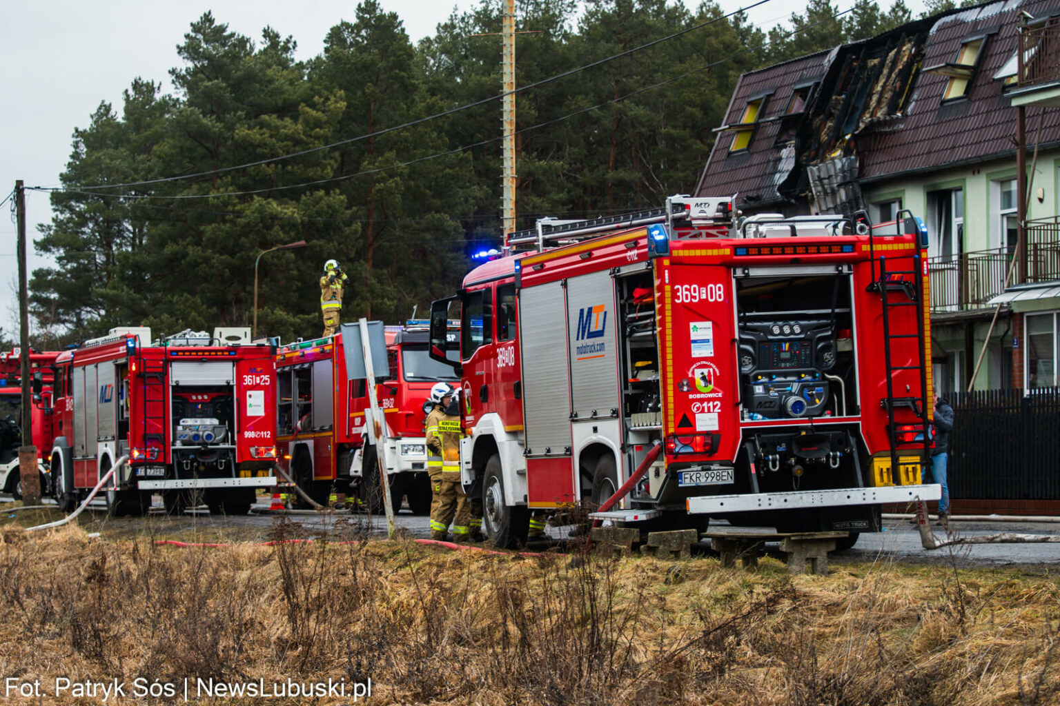 tragiczny pożar DPS Szczawno - ewakuacja DPS Szczawno akcja medyczna