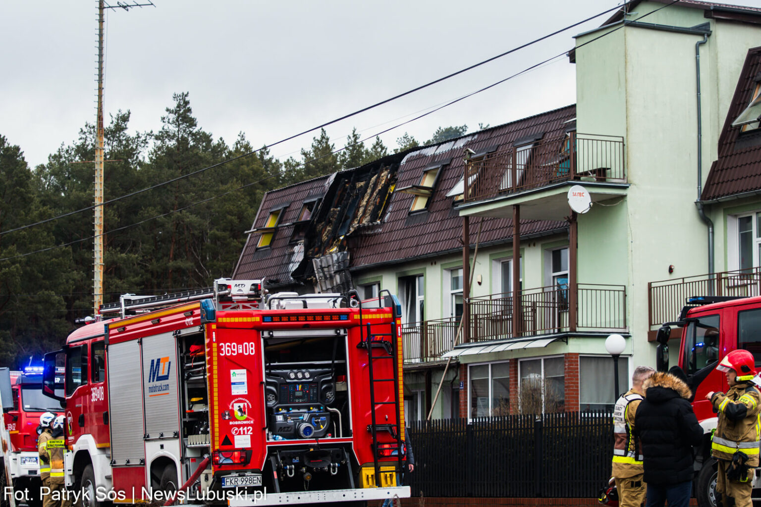 tragiczny pożar DPS Szczawno - ewakuacja DPS Szczawno akcja medyczna