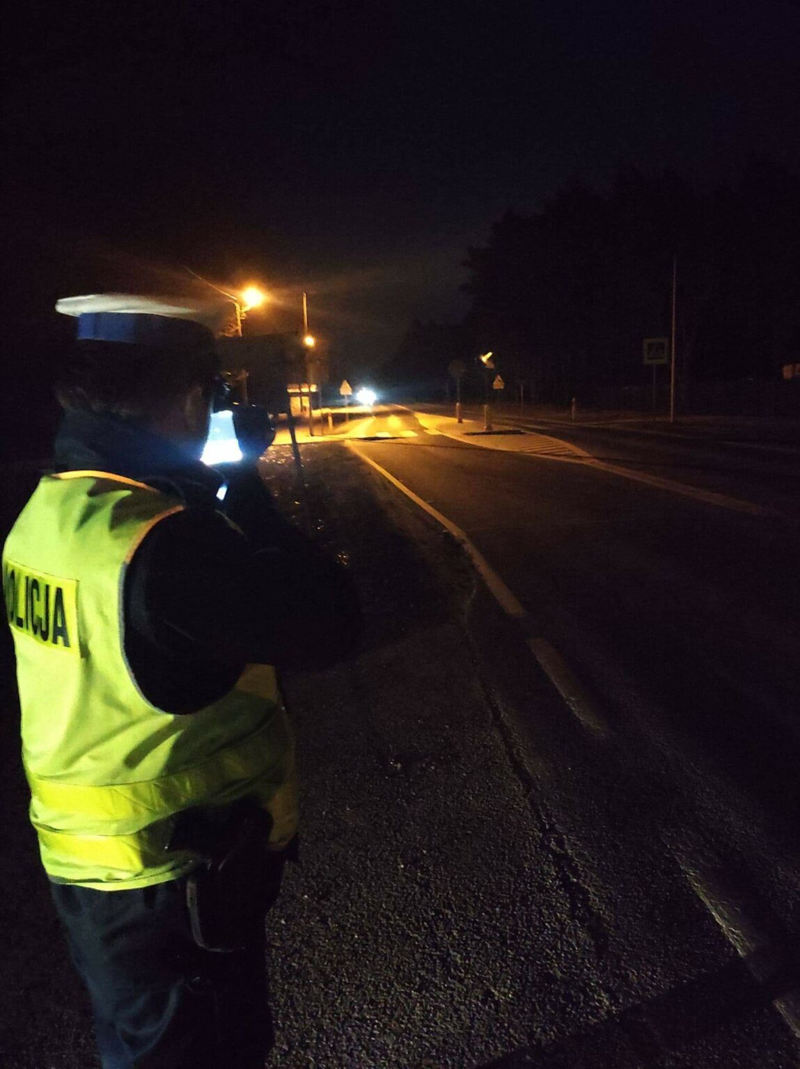 DK32 Sulech&oacute;w - policja na DK32