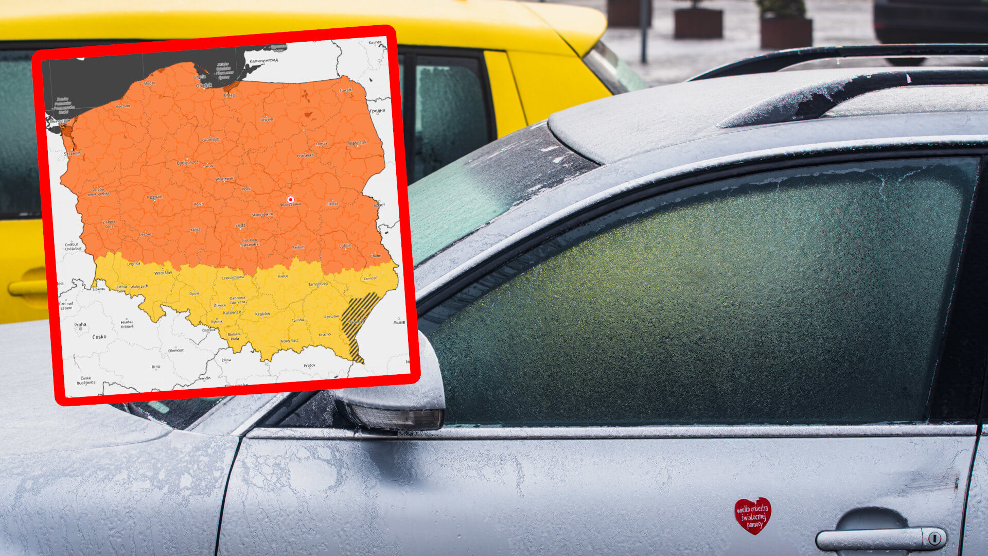 marznący deszcz - ostrzeżenia IMGW