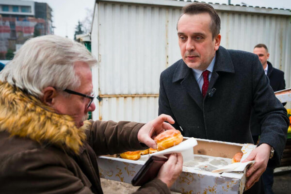 Prezydent Zielonej Góry Marcin Pabierowski - Tłusty Czwartek Zielona Góra