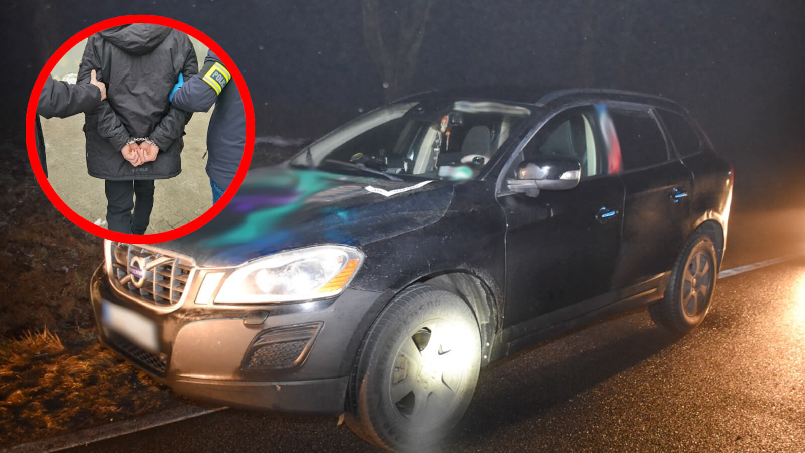 pościg Zielona Góra - kradzież samochodu Czerwieńsk