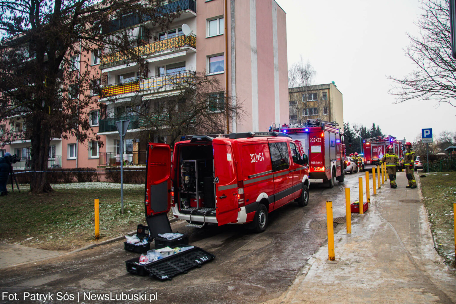 wybuch w bloku Gorz&oacute;w Wielkopolski - pożar Gorz&oacute;w Wielkopolski