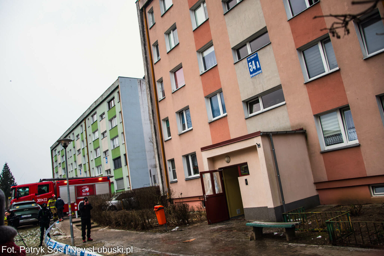 PozarWybuchGorzow_24 wybuch w bloku Gorzów Wielkopolski - pożar Gorzów Wielkopolski