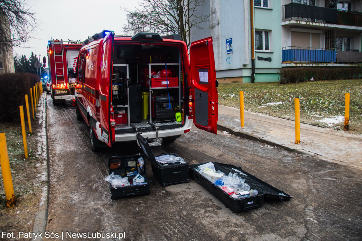 PozarWybuchGorzow_5 wybuch w bloku Gorzów Wielkopolski - pożar Gorzów Wielkopolski